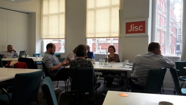 Group discussion in Jisc's London offices